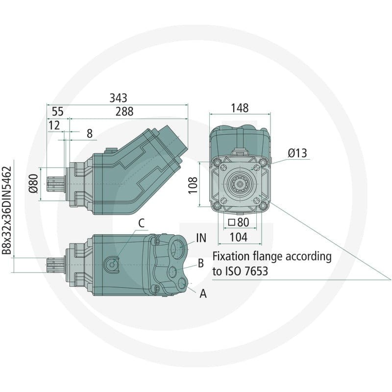GRANIT Pompa dwuobwodowa BID70 + 70H 87020401 - 87020401 - Sklep rolniczy PoltechParts