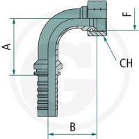 GRANIT PN 25 DKJ 1,5/8" 90° DS 87013111 - 87013111 - Sklep rolniczy PoltechParts