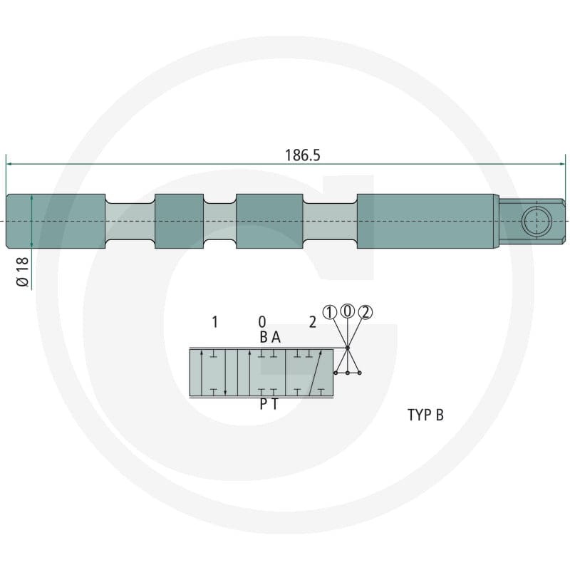 GRANIT X-P80-S-B Tłok B jednostronnego działania (zatyczka w B) 87000962 - 87000962 - Sklep rolniczy PoltechParts