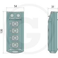 GRANIT TX-mini-nadajnik, 2+4 przyciski sterujące 87002404 - 87002404 - Sklep rolniczy PoltechParts