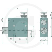 Oleodinamica Marchesini 3-drożny zawór sterujący przepływem RFP3 1/2" BSP 85036034 - Sklep PoltechParts
