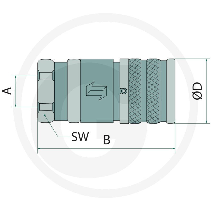 Faster Gniazdo flach gwint wew. 1" GAS 86003585 - 86003585 - Sklep rolniczy PoltechParts