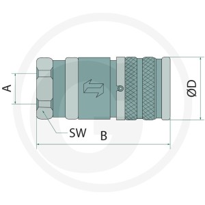 Faster Gniazdo flach gwint wew. 1" GAS 86003585