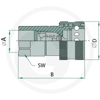 Faster Gniazdo gwint wew. 1" NPT 86003890 - 86003890 - Sklep rolniczy PoltechParts