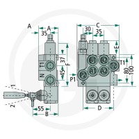 GRANIT Zawór P40 6x DW (A-B zamknięte/ sprężyna powrotna) 87000925 - 87000925 - Sklep rolniczy PoltechParts