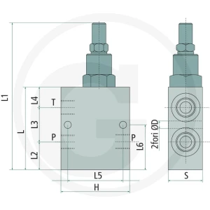 Oleodinamica Marchesini Ogranicznik ciśnienia VMP-L-D5-3/4" 10-50 bar 85034049