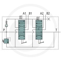 GRANIT Zawór P80 1x DW (A+B zamknięte ) 1xDW (A-B połączone) 87001385 - 87001385 - Sklep rolniczy PoltechParts