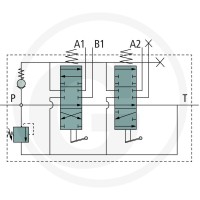 GRANIT Zawór P40 1x DW, 1xEW (A,A-B zamknięte/ sprężyna powrotna) 87001344 - 87001344 - Sklep rolniczy PoltechParts