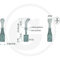 GRANIT Joystick widełki bez włącznika 87002365 - 87002365 - Sklep rolniczy PoltechParts
