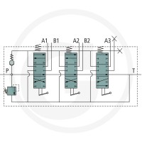 GRANIT Zawór P80 2x DW, 1xJD (A,A-B zamknięte / sprężyna zwrotna) 87001386 - 87001386 - Sklep rolniczy PoltechParts