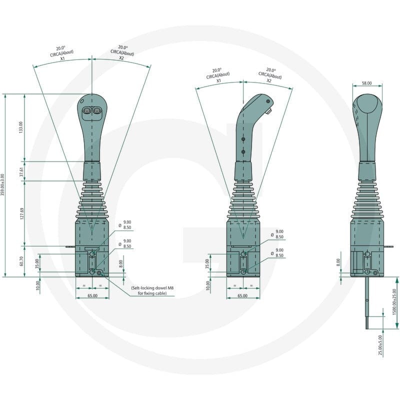 GRANIT Joystick z dwoma przyciskami 87002323 - 87002323 - Sklep rolniczy PoltechParts