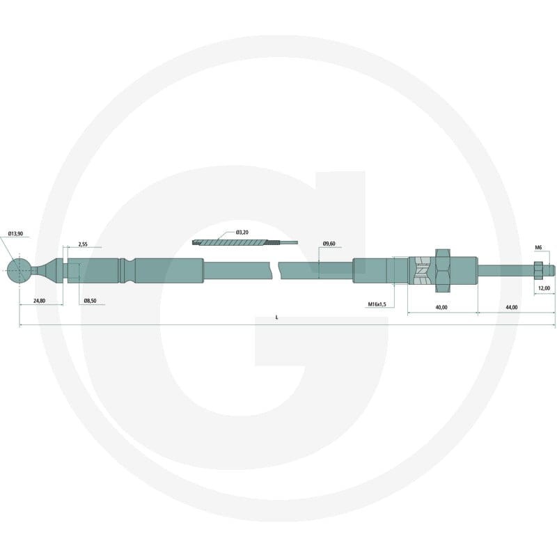 GRANIT Cięgno 2250 mm 87002378 - 87002378 - Sklep rolniczy PoltechParts