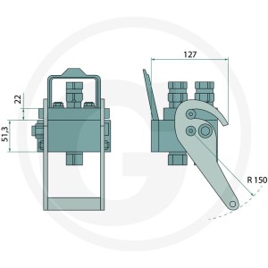 Faster Gniazdo P206 gwint wew. 2x 3/8" BSP DN10 86002002