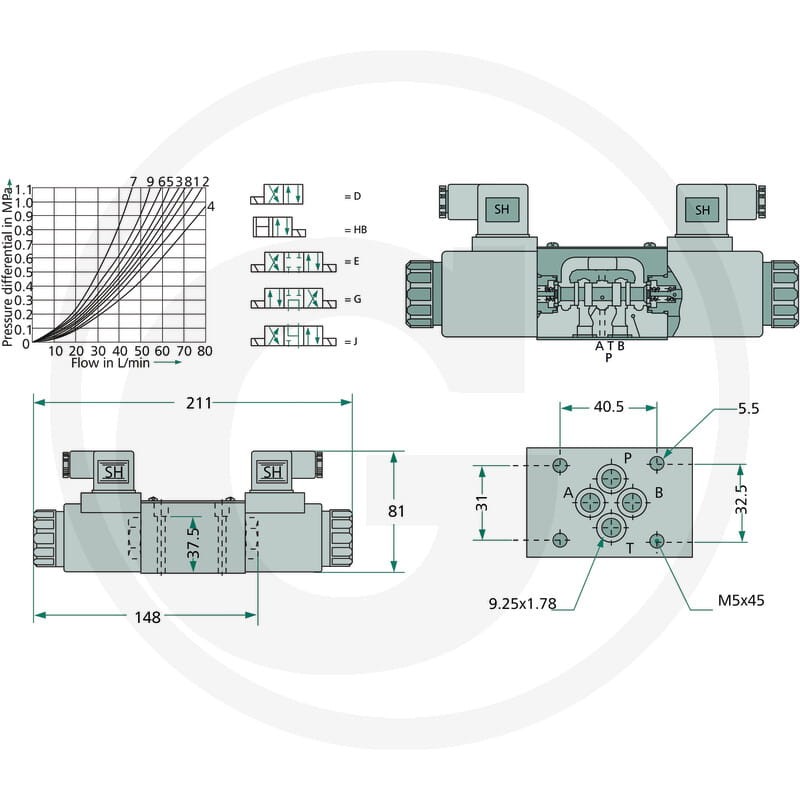 GRANIT NG06-4/3 zawór wielodrożny- J-12V 87000903 - 87000903 - Sklep rolniczy PoltechParts