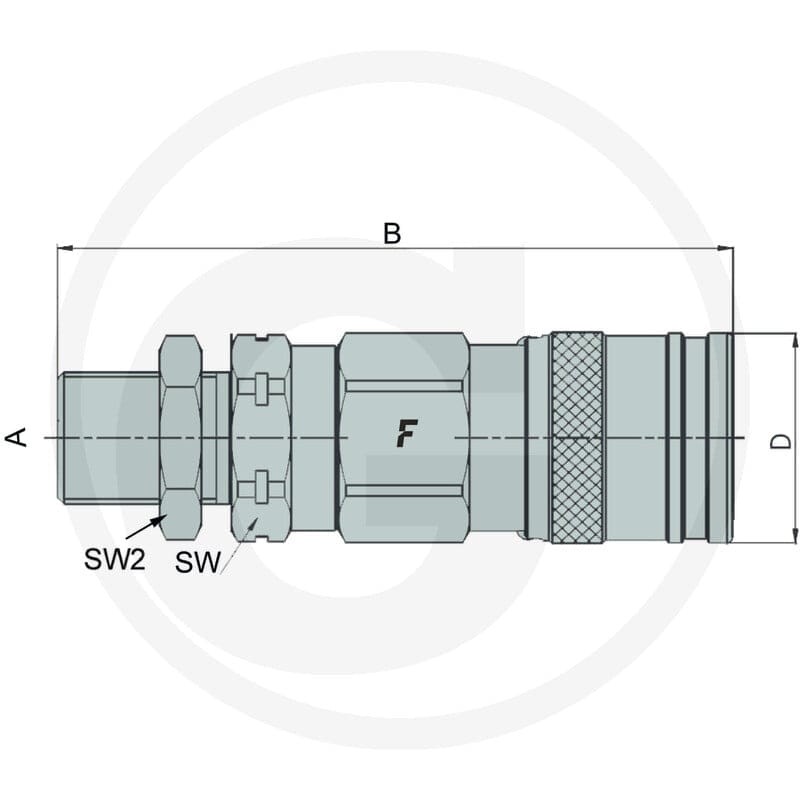Faster Gniazdo FFH06 gwint zew. M22x1,5 Schott 86001257 - 86001257 - Sklep rolniczy PoltechParts