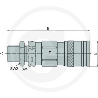 Faster Gniazdo FFH06 gwint zew. M22x1,5 Schott 86001257 - 86001257 - Sklep rolniczy PoltechParts
