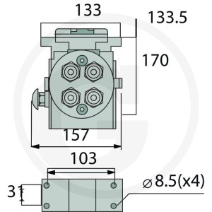 Faster Wtyczka P506 gwint wew. 4x 1/2" BSP DN10 86002035