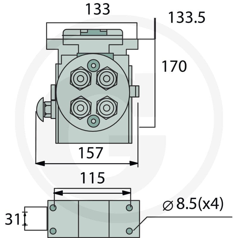 Faster Wtyczka P506G gwint wew. 4x 1/2"BSP 86002421 - 86002421 - Sklep rolniczy PoltechParts