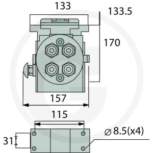 Faster Wtyczka P506G gwint wew. 4x 1/2"BSP 86002421