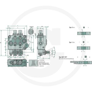 Walvoil Zawór monobloku SD5-3-P-2x(18L)-5DY13NZL 86500107