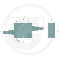 Oleodinamica Marchesini Podwójny ogranicznik ciśnienia VAU 3/8" BSP 30-180 bar 85034007 - Sklep PoltechParts