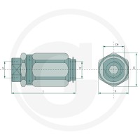 Oleodinamica Marchesini Zawór dławiąco-zwrotny DRV-H-06 85036006 - Sklep PoltechParts
