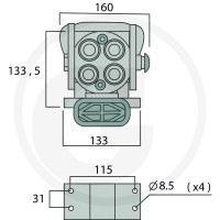 Faster Wtyczka 2P508-1-3-12G M C 86002075 - 86002075 - Sklep rolniczy PoltechParts