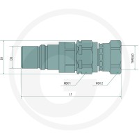 Faster Gniazdo MF gwint wew. 1/2" BSP DN10 UDK 86002222 - 86002222 - Sklep rolniczy PoltechParts