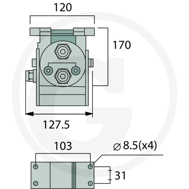Faster Gniazdo P206G gwint wew. 2x 1/2" BSP 86002400 - 86002400 - Sklep rolniczy PoltechParts