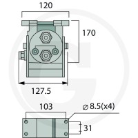 Faster Gniazdo P206G gwint wew. 2x 1/2" BSP 86002400 - 86002400 - Sklep rolniczy PoltechParts