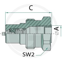 Faster Wtyczka gwint wew. 1" GAS 86004366 - 86004366 - Sklep rolniczy PoltechParts