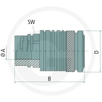 Faster Gniazdo gwint wew. 3/8" BSP 86001397 - 86001397 - Sklep rolniczy PoltechParts