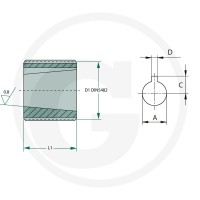 GRANIT Tuleja łącząca BG3,5 48x44, Z=23 85010062 - 85010062 - Sklep rolniczy PoltechParts