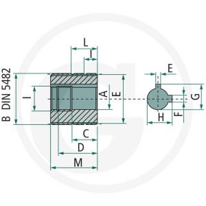 GRANIT Łącząca tuleja 58x53 x 31,75 85010091