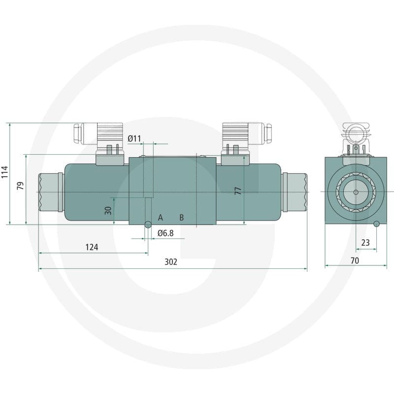 Parker CETOP-NG10 4/3, P,T-otwarte, A,B-zamknięte 85026010 - Sklep PoltechParts
