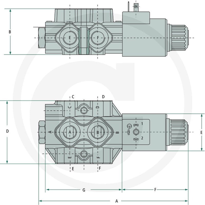 Walvoil Zawór 6/2-drożny SWV-E-06-24V 85010019 - 85010019 - Sklep rolniczy PoltechParts