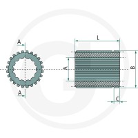 GRANIT Łącząca tuleja 50x45 x 16/32"DP,T11 85010102 - 85010102 - Sklep rolniczy PoltechParts