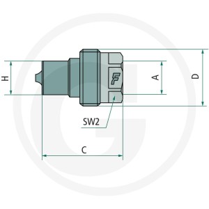 Faster Wtyczka gwint wew. 3/8" GAS 86001180