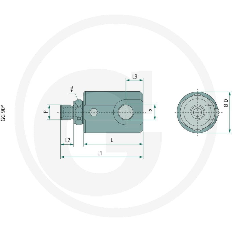 Oleodinamica Marchesini Złącze obrotowe 90° WDK-04 85002137 - Sklep PoltechParts