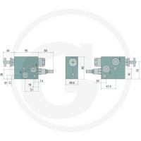 Oleodinamica Marchesini 3-drożny zawór sterujący przepływem RFP3 85002365 - Sklep PoltechParts