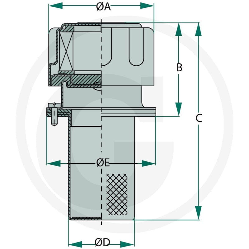 GRANIT Króciec wlewowy 0,3 bar 85004070 - 85004070 - Sklep rolniczy PoltechParts