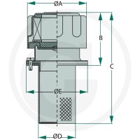 GRANIT Króciec wlewowy 0,3 bar 85004070 - 85004070 - Sklep rolniczy PoltechParts