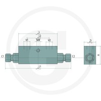 Oleodinamica Marchesini Zawór zwrotny podwójny 12L small 85002121 - Sklep PoltechParts