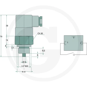 OMT Termostat T06 85-75°C 85002277