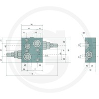 Oleodinamica Marchesini Podwójny zawór przeciążeniowo-zwrotno-ha 85002338 - Sklep PoltechParts