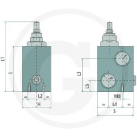 Oleodinamica Marchesini Ogranicznik ciśnienia VMPP-1" 50-400 bar 85002350 - Sklep PoltechParts