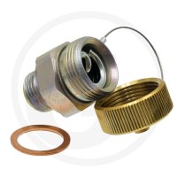 GRANIT Zawór serwisowy oleju M 18x1,5 z linką 85003002 - 85003002 - Sklep rolniczy PoltechParts