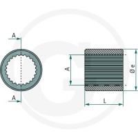 GRANIT Łącząca tuleja 12/24"DP,T17 85010129 - 85010129 - Sklep rolniczy PoltechParts
