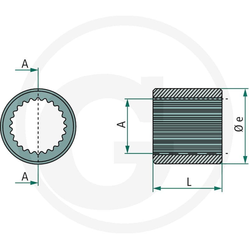 GRANIT Łącząca tuleja 16/32"DP,T9 x 24 85010132 - 85010132 - Sklep rolniczy PoltechParts
