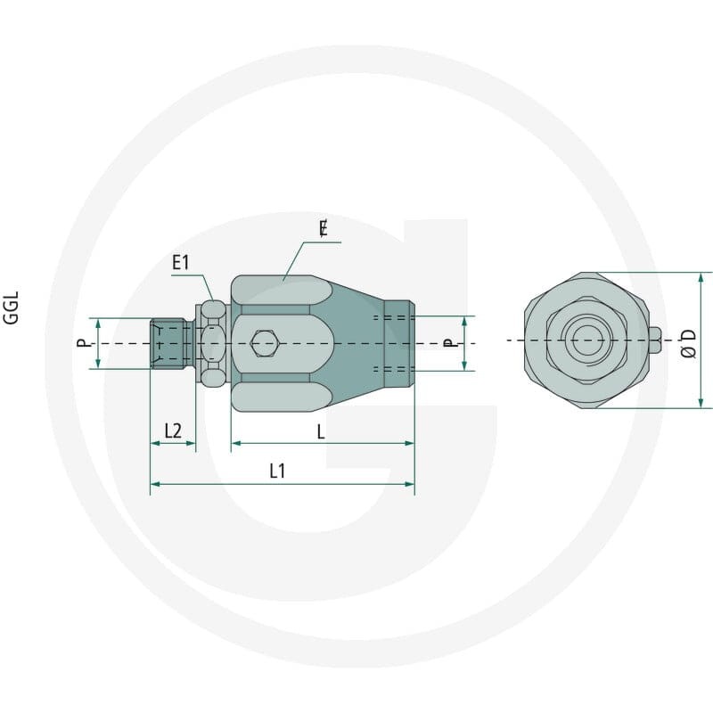Oleodinamica Marchesini Złącze obrotowe GDK-04 85002133 - Sklep PoltechParts